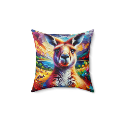 Kangaroo Photo Bomb - Square Pillows