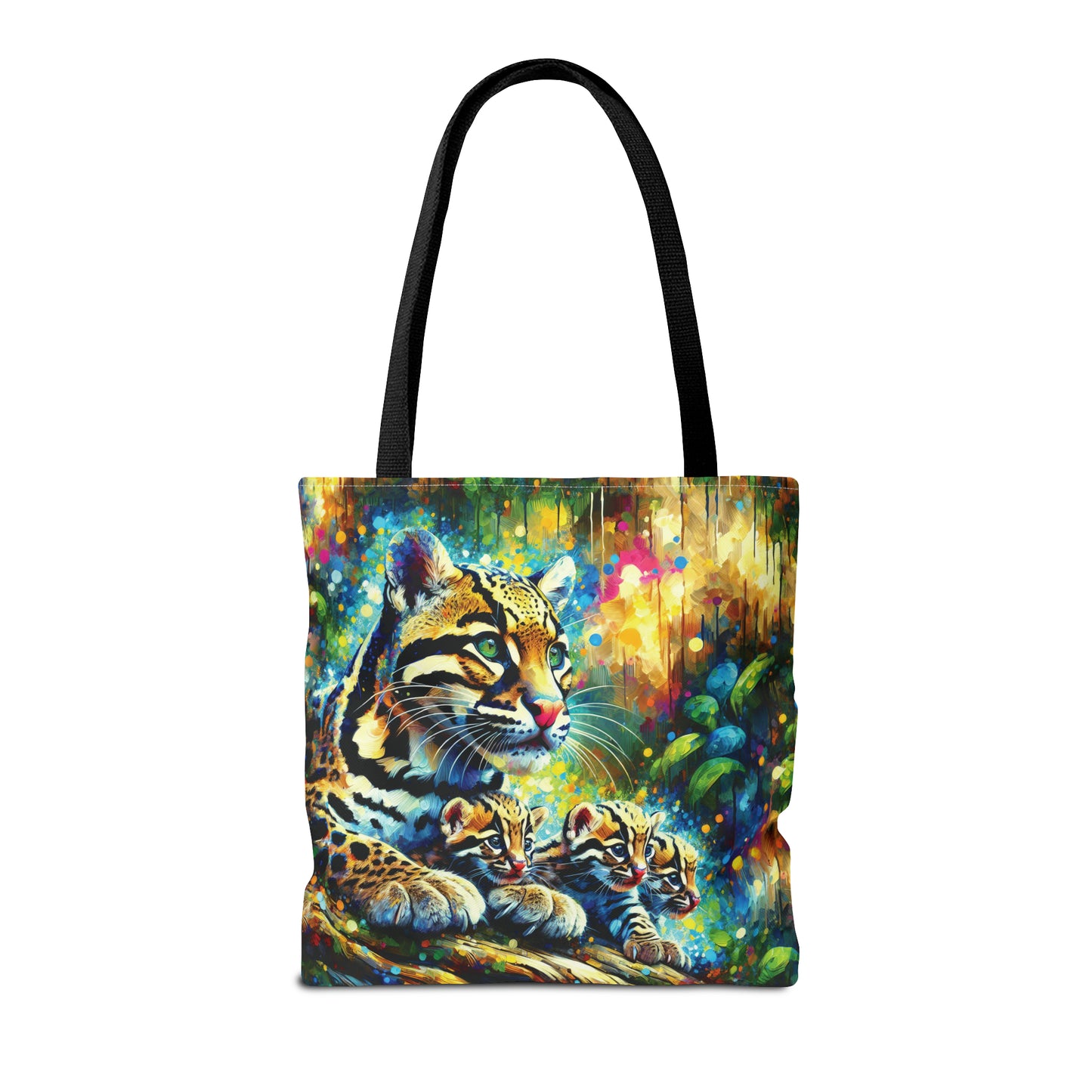 Clouded Leopard with Cubs - Tote Bag