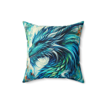 Aquamarine Dragon - Square Pillows