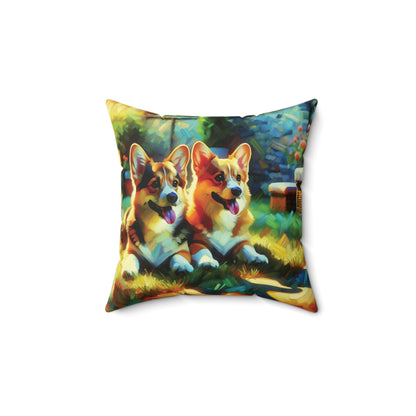 * Pembroke Corgis Resting - Square Pillow