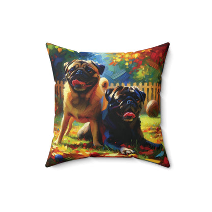 Pug Buddies - Square Pillow