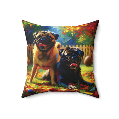 Pug Buddies - Square Pillow