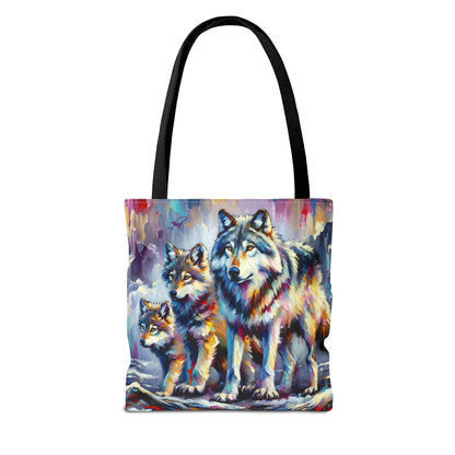 Wolf with Juveniles - Tote Bag