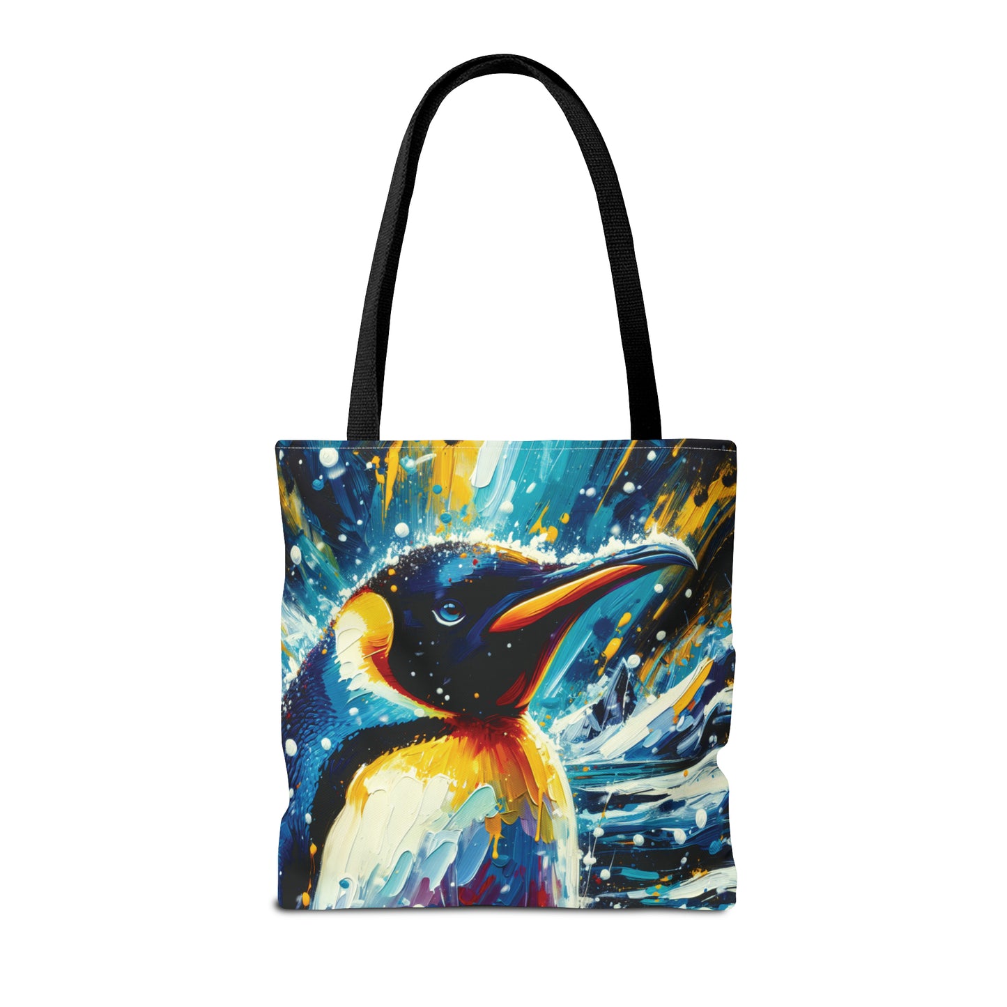 Emperor Penguin in Snowfall - Tote Bag