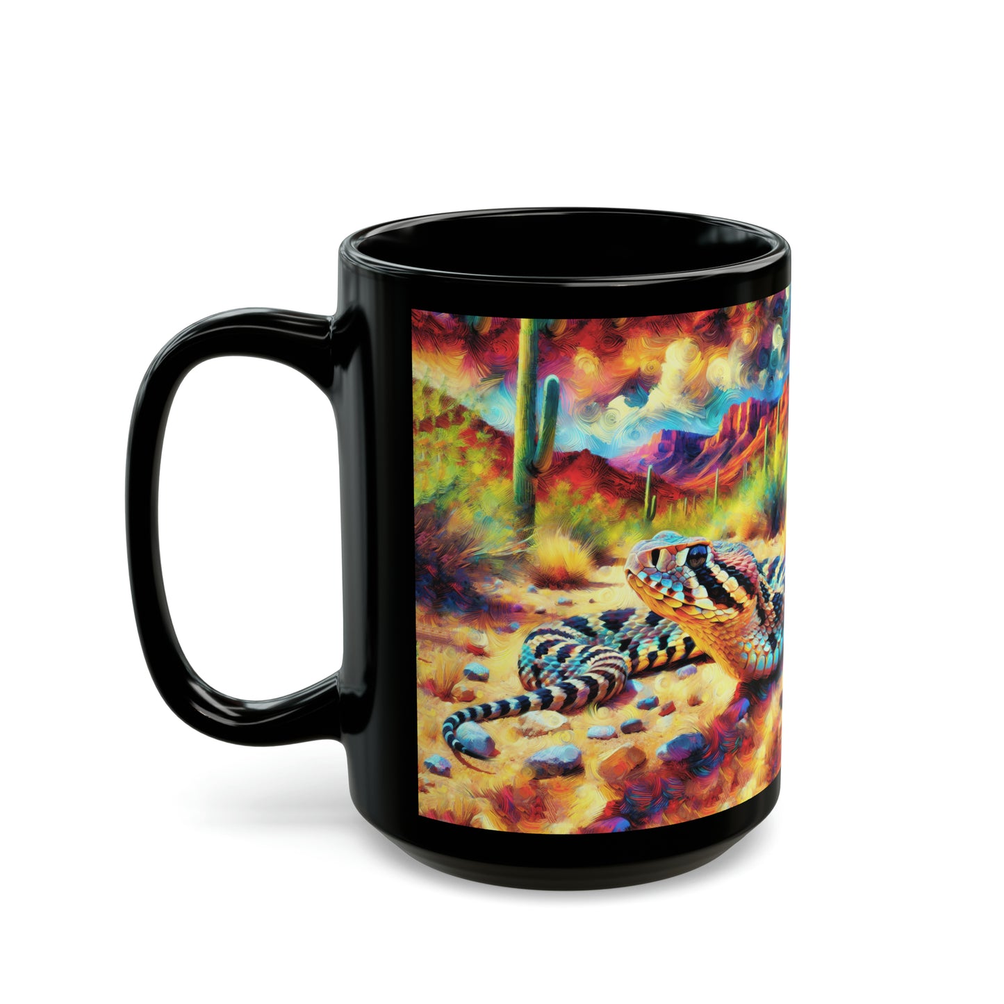 Desert Rattlesnake - Black Mug (11oz, 15oz)