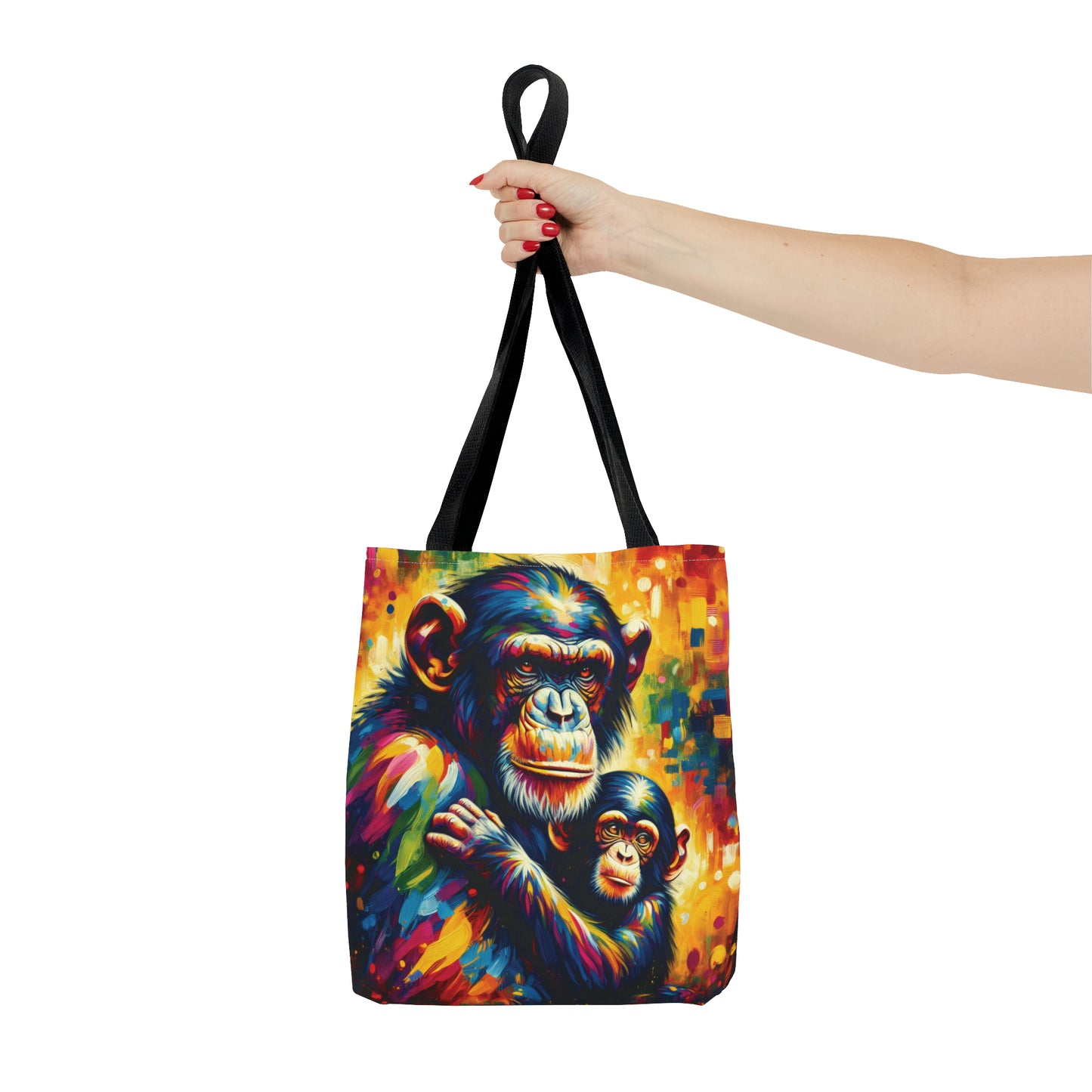 Chimpanzee with Baby Chimp - Tote Bag