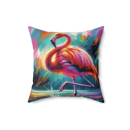Lone Flamingo - Square Pillows