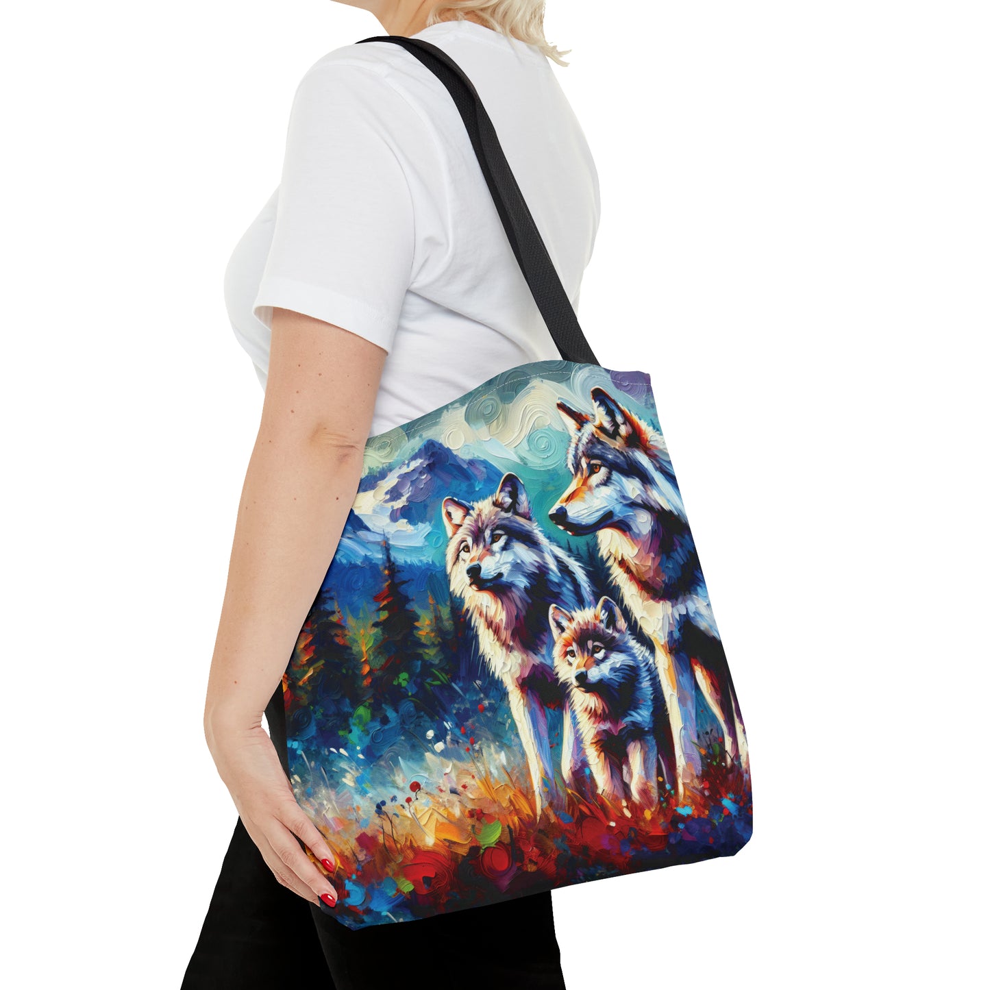 Gray Wolf Family - Tote Bag