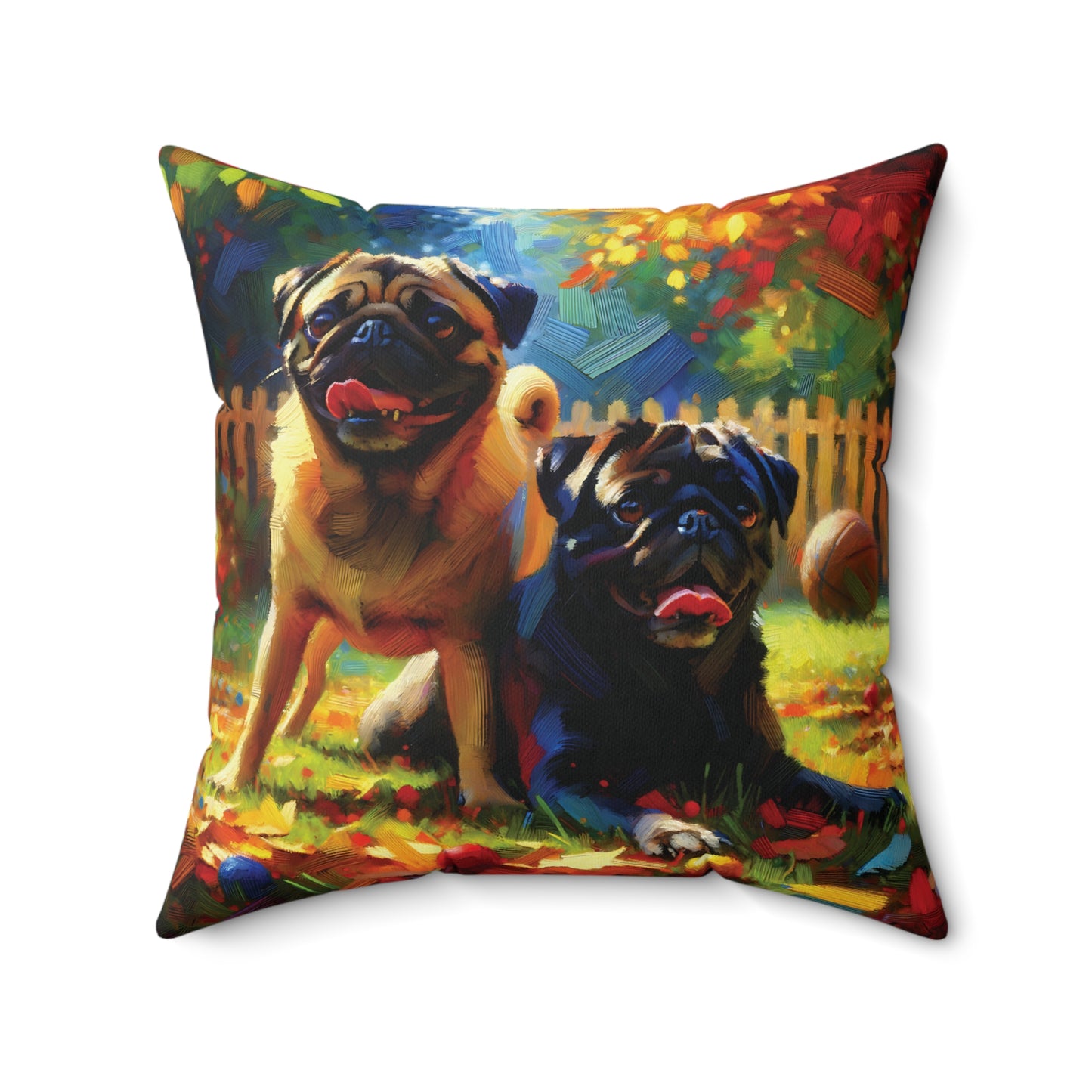 Pug Buddies Pillow