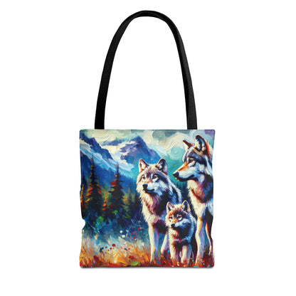 Gray Wolf Family - Tote Bag