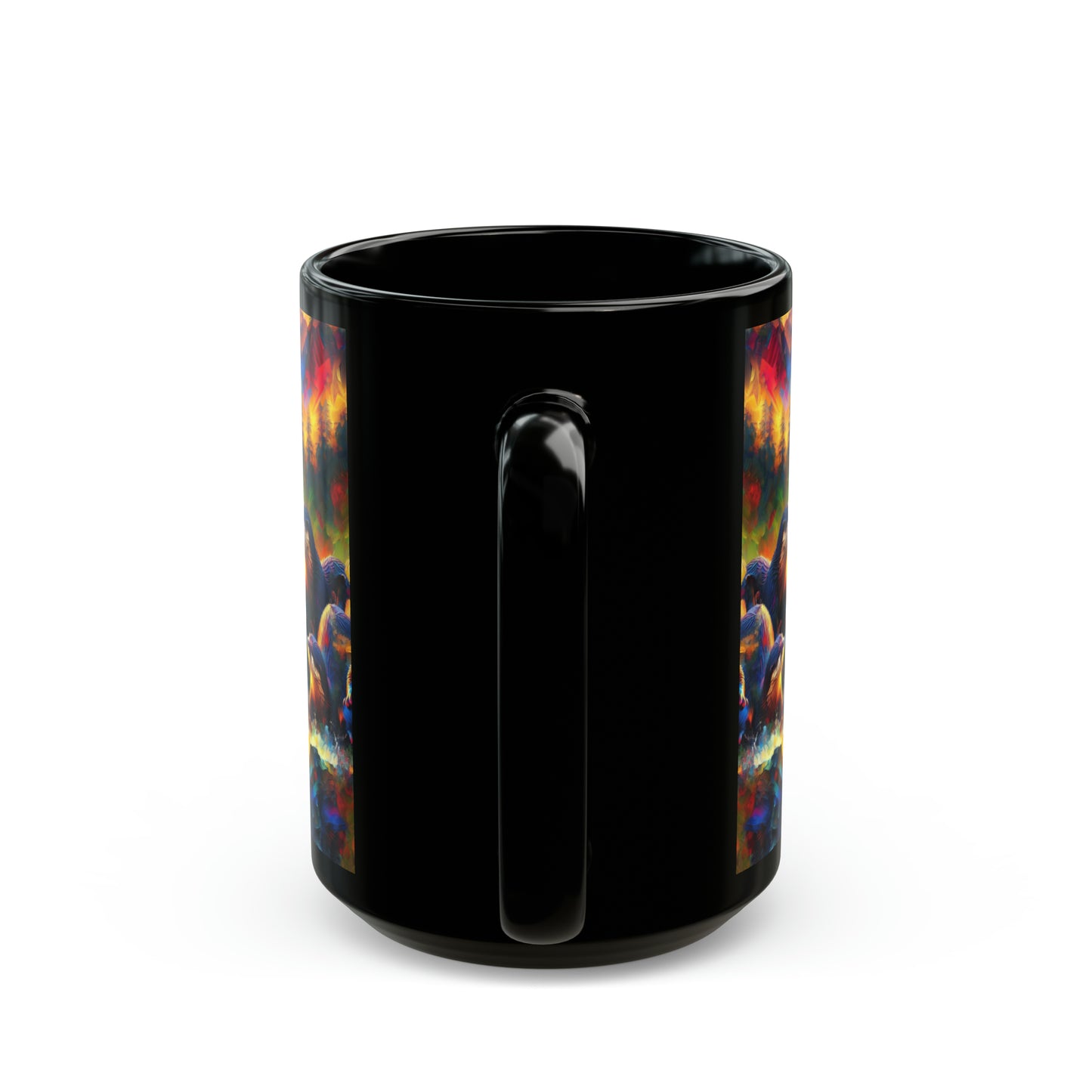 River Otters at Sunset - Black Mugs (11oz, 15oz)