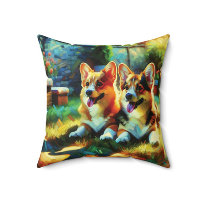 * Pembroke Corgis Resting - Square Pillow