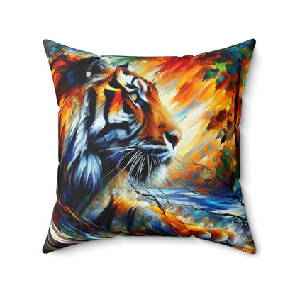 Tiger Focus - Square Pillows