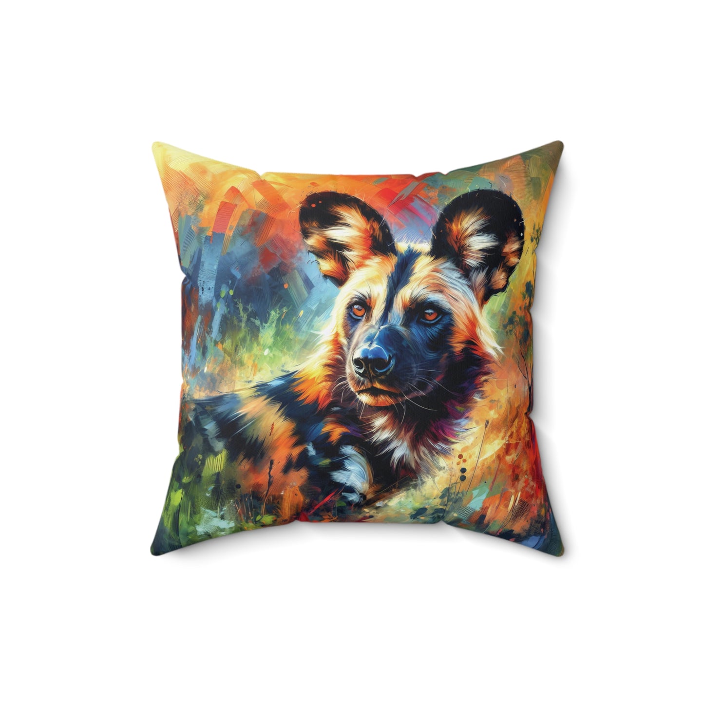 African Wild Dog - Square Pillows