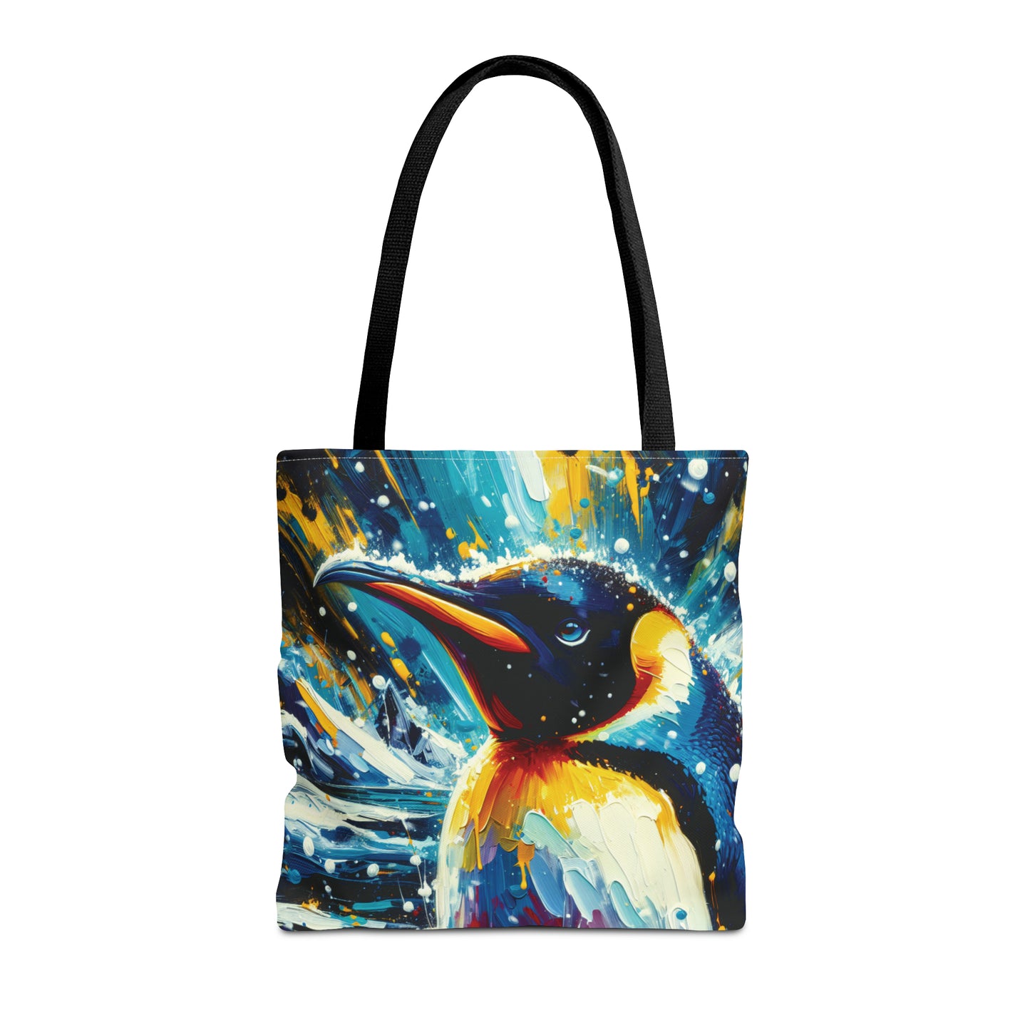 Emperor Penguin in Snowfall - Tote Bag