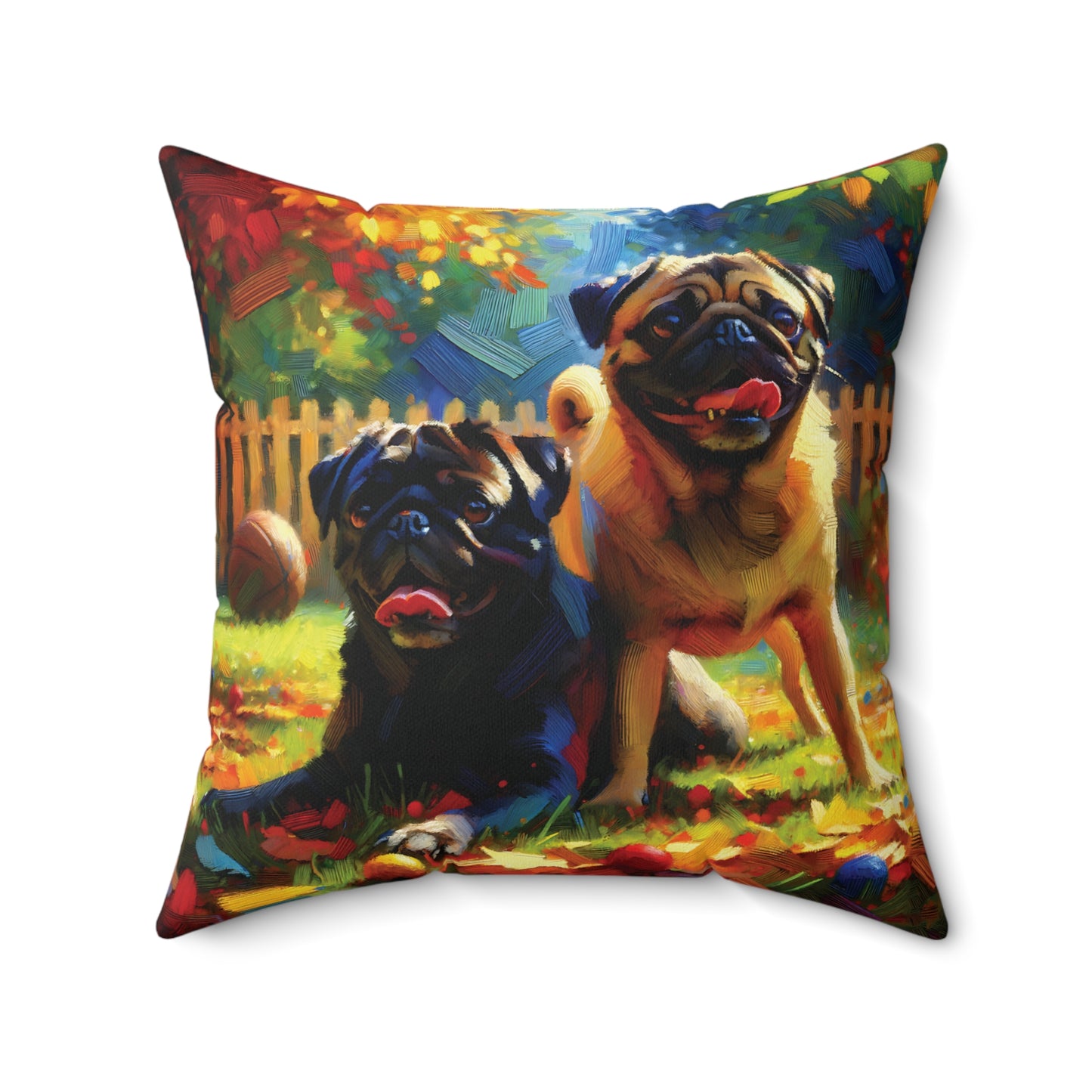 Pug Buddies - Square Pillow