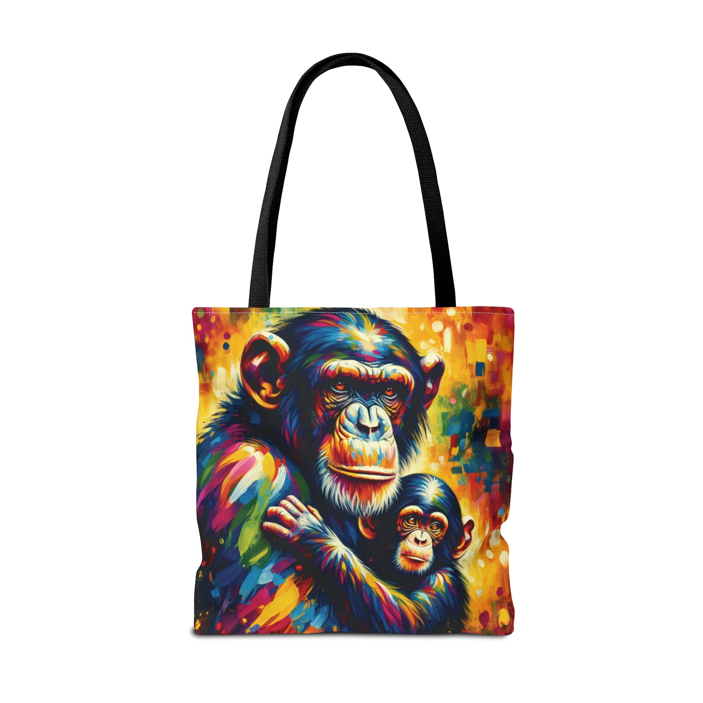 Chimpanzee with Baby Chimp - Tote Bag