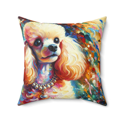 Cream Poodle - Square Pillows