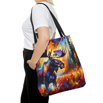 Sunset Moose Tote Bag