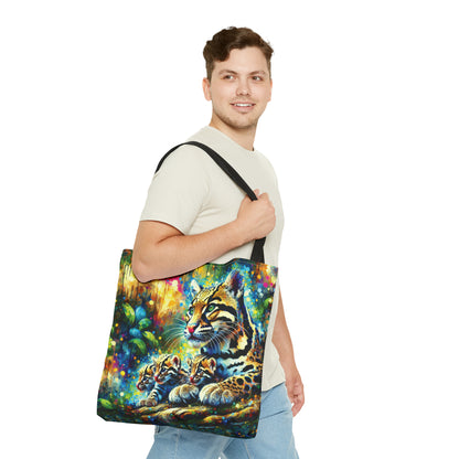 Clouded Leopard with Cubs - Tote Bag