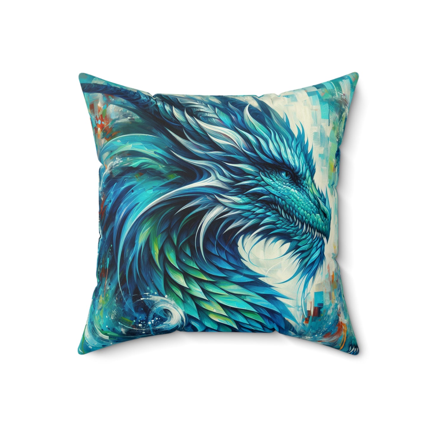 Aquamarine Dragon - Square Pillows