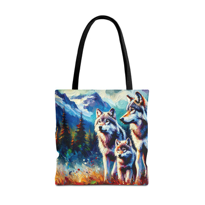 Gray Wolf Family - Tote Bag