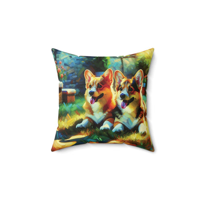 * Pembroke Corgis Resting - Square Pillow