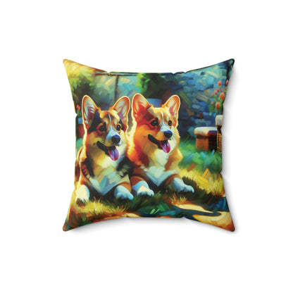 * Pembroke Corgis Resting - Square Pillow