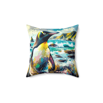 Yellow-Eyed Penguin of South Island - Square Pillows