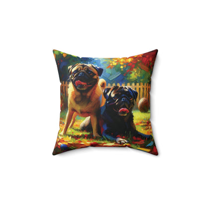 Pug Buddies - Square Pillow