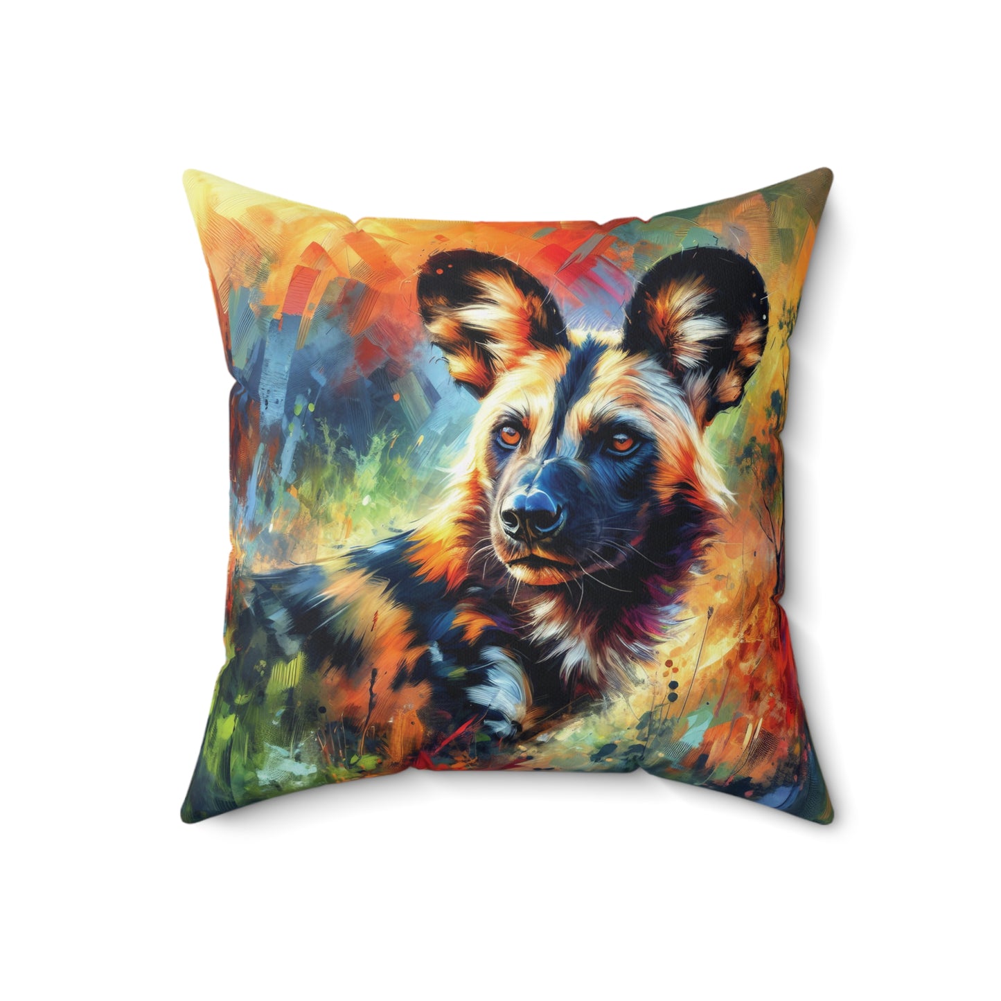 African Wild Dog - Square Pillows