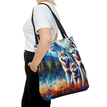 Gray Wolf Family - Tote Bag