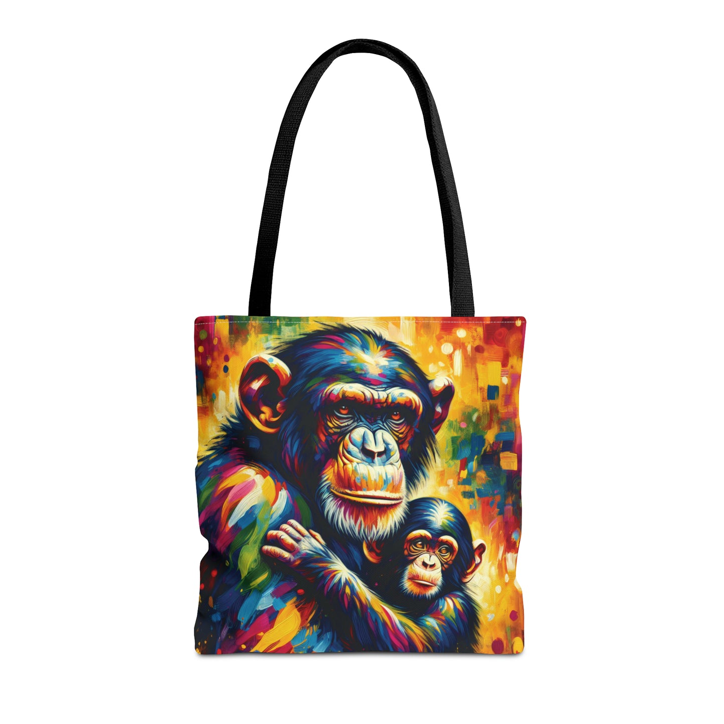 Chimpanzee with Baby Chimp - Tote Bag