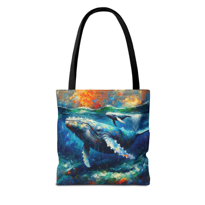 Humpback Whale and Calf - Tote Bag