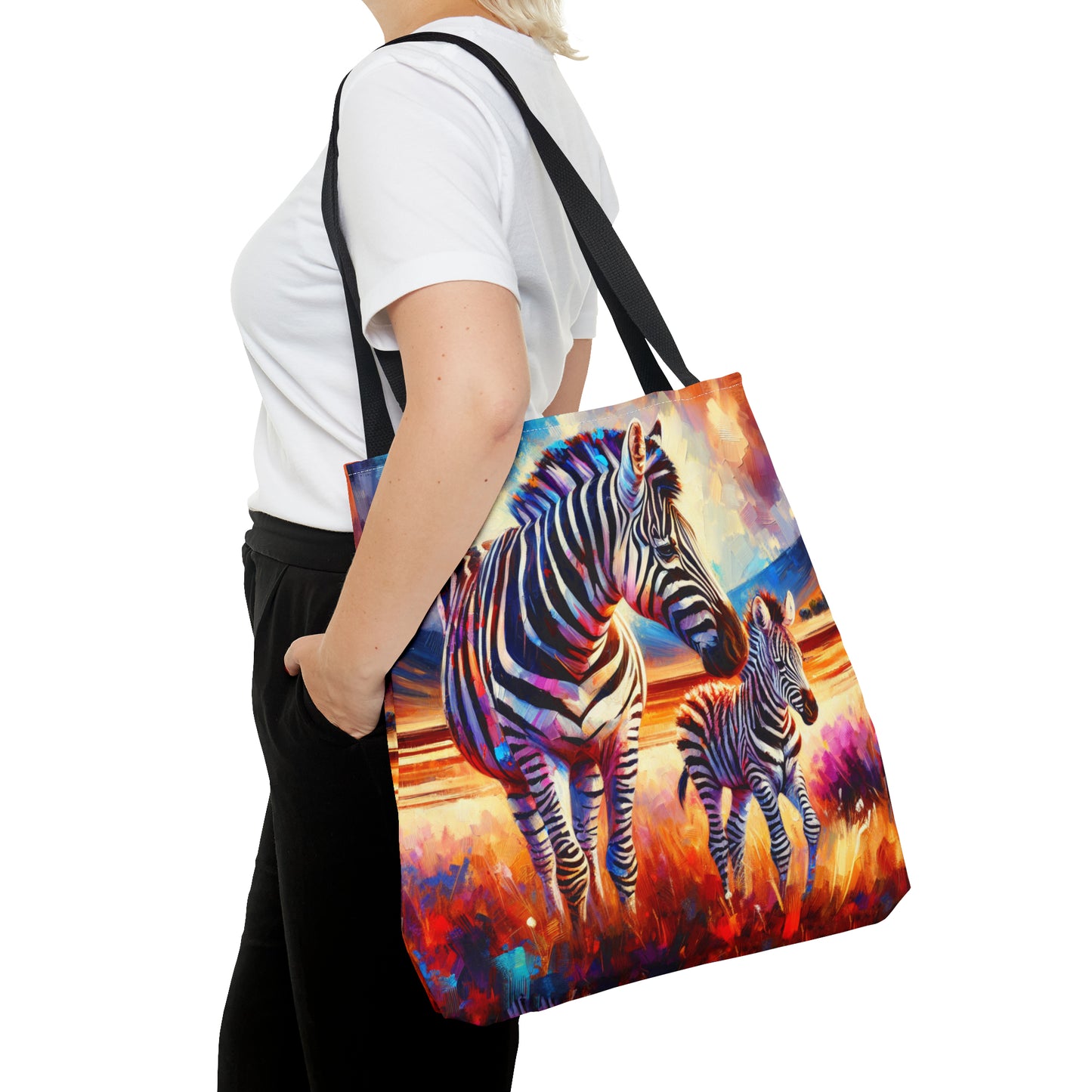 Zebra and Foal Tote Bag