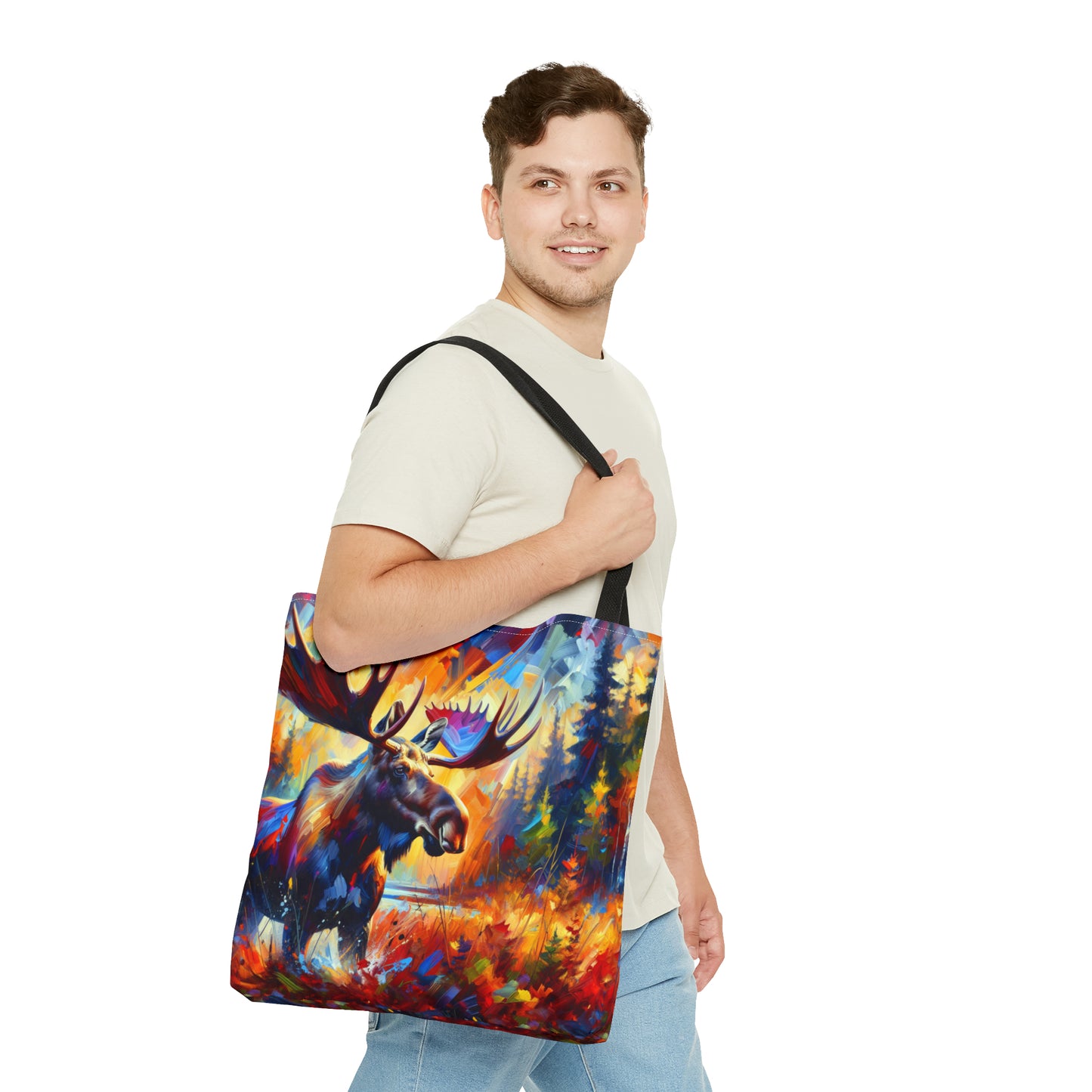 Sunset Moose Tote Bag