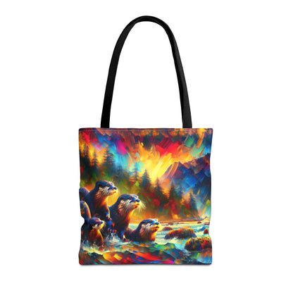 River Otters at Sunset - Tote Bag