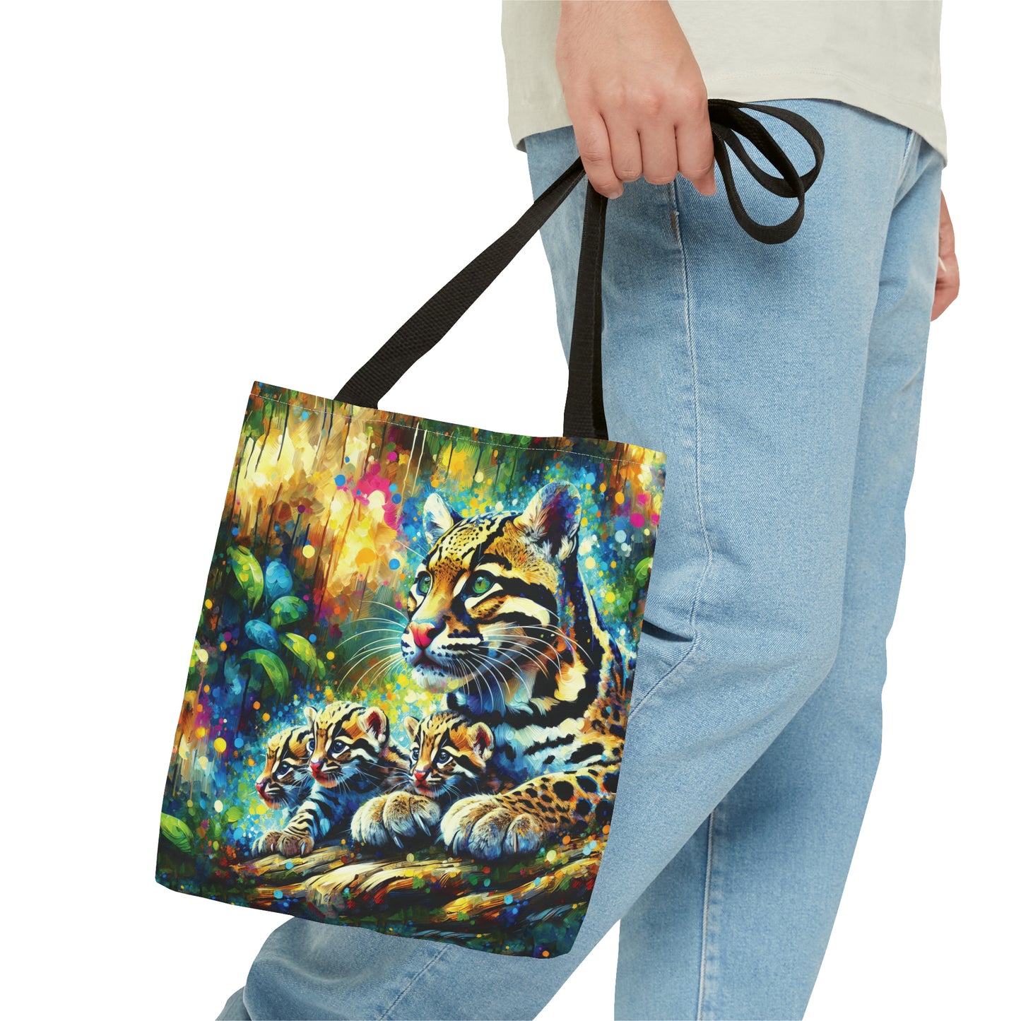 Clouded Leopard with Cubs - Tote Bag