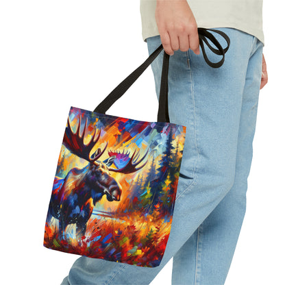 Sunset Moose Tote Bag