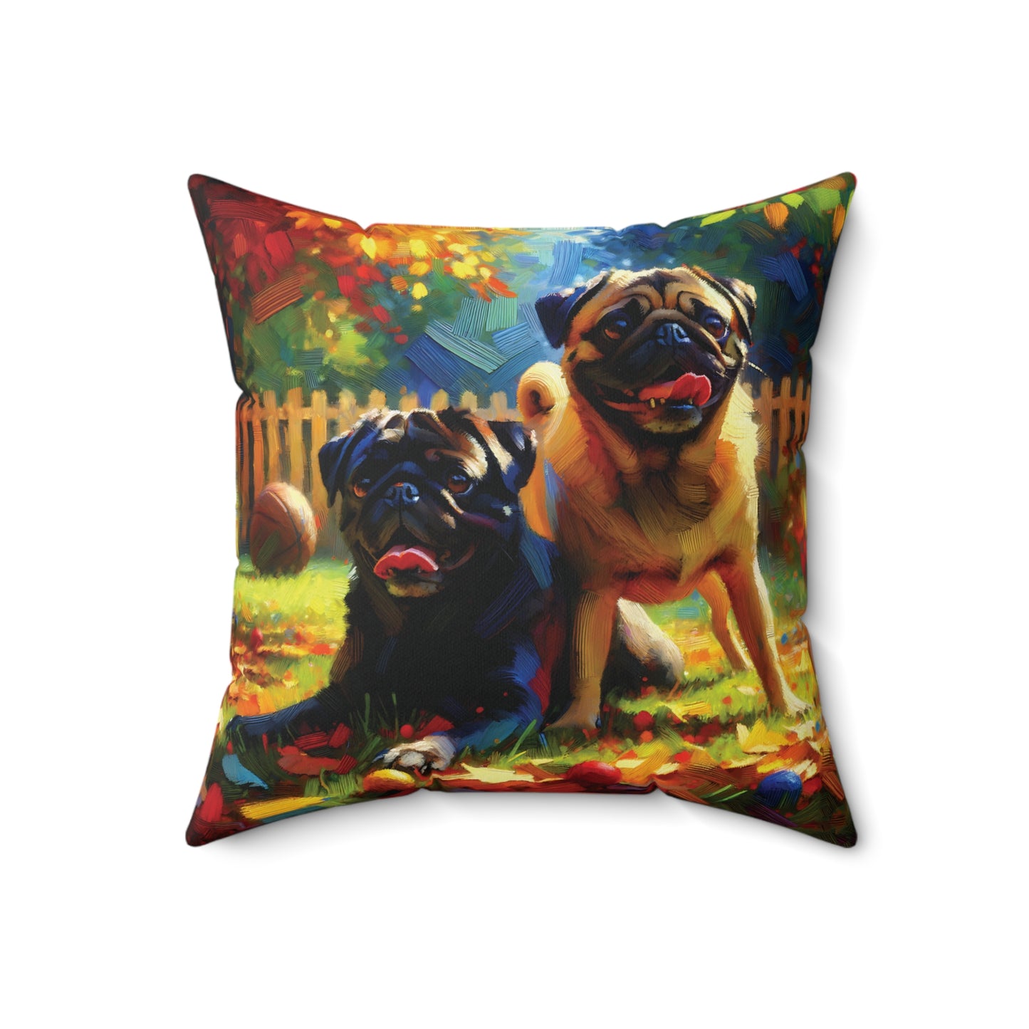 Pug Buddies - Square Pillow