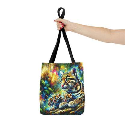 Clouded Leopard with Cubs - Tote Bag