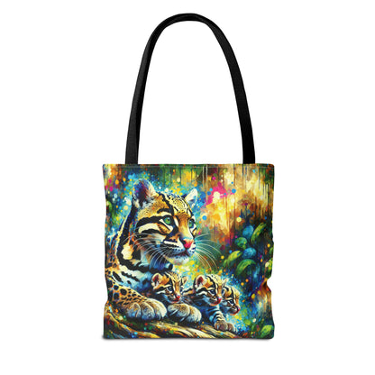 Clouded Leopard with Cubs - Tote Bag