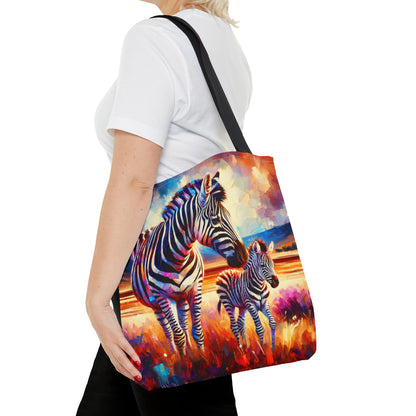 Zebra and Foal Tote Bag