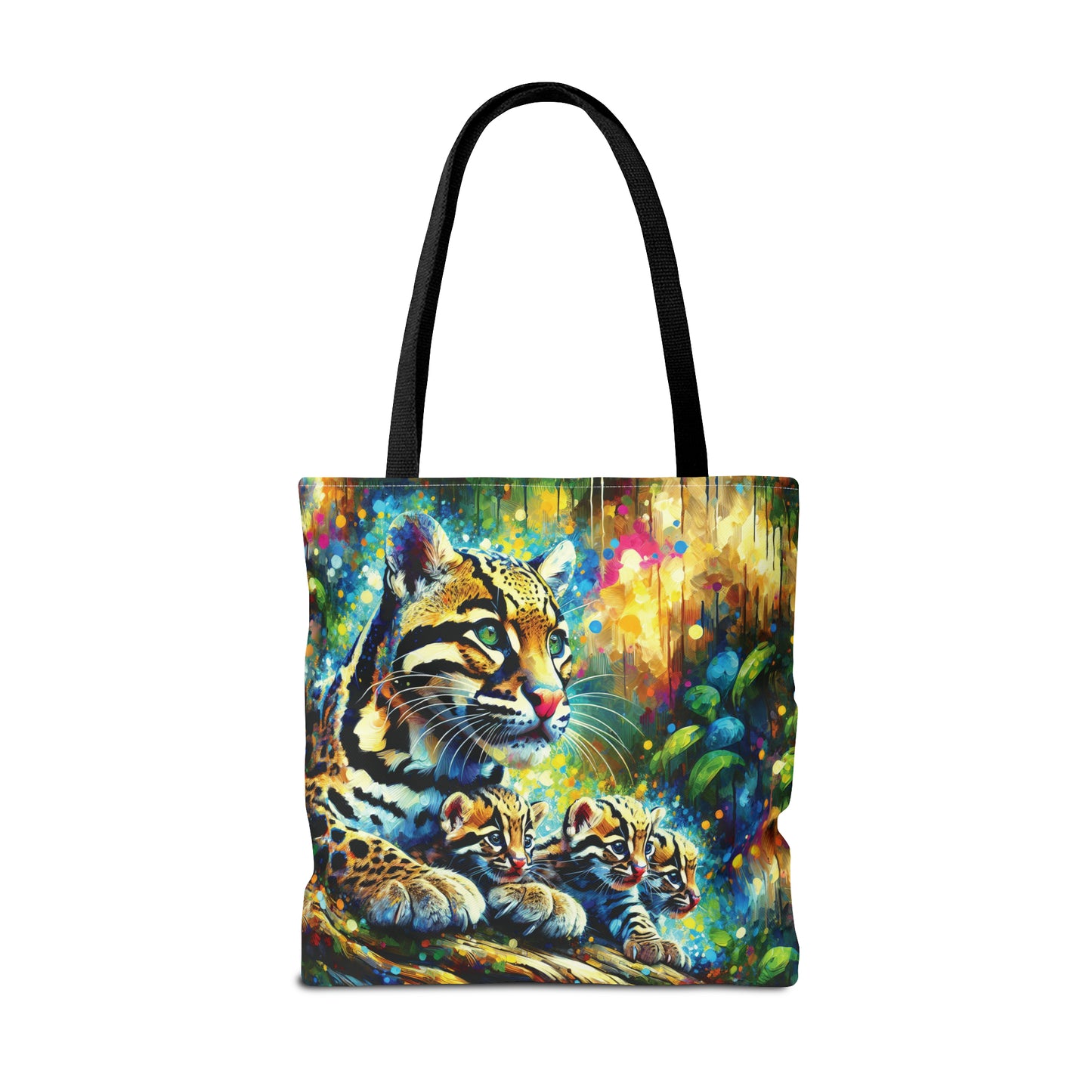 Clouded Leopard with Cubs - Tote Bag