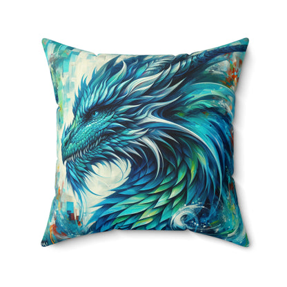 Aquamarine Dragon - Square Pillows