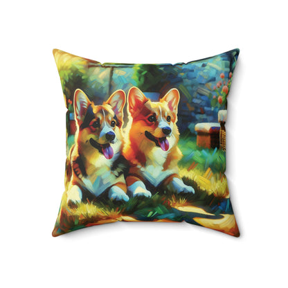 * Pembroke Corgis Resting - Square Pillow