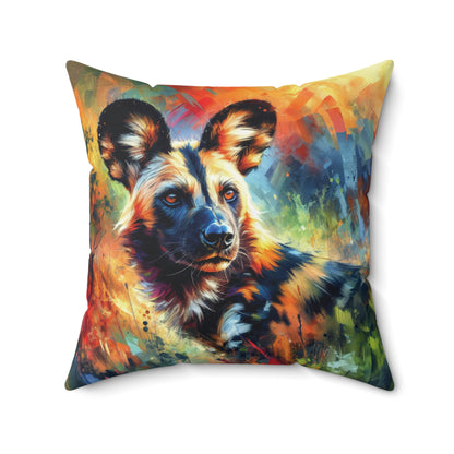 African Wild Dog - Square Pillows