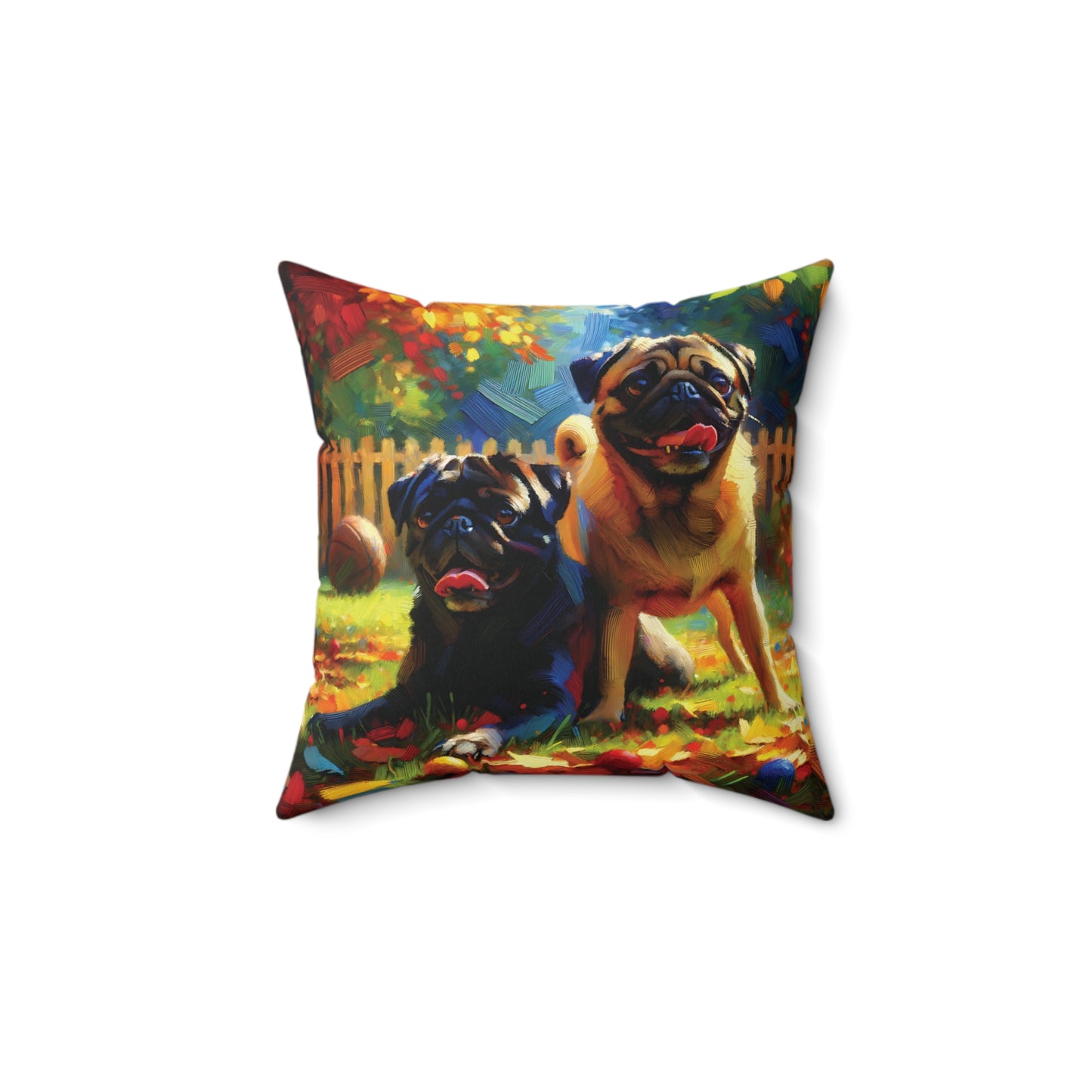 Pug Buddies - Square Pillow