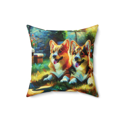 * Pembroke Corgis Resting - Square Pillow