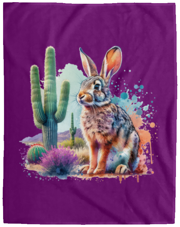 Jackrabbit with Saguaro Fleece Blankets